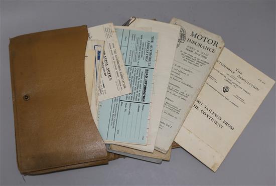 A collection of automobile and other ephemera relating to Emilio Capriotti